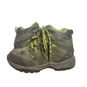 L.L.Bean Kid's 4 Youth Waterproof Trail Model Hiker TEK 2.5 Boot Gray Green Camp